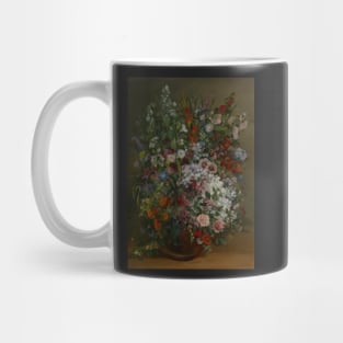 Bouquet of Flowers in a Vase - Gustave Courbet Mug